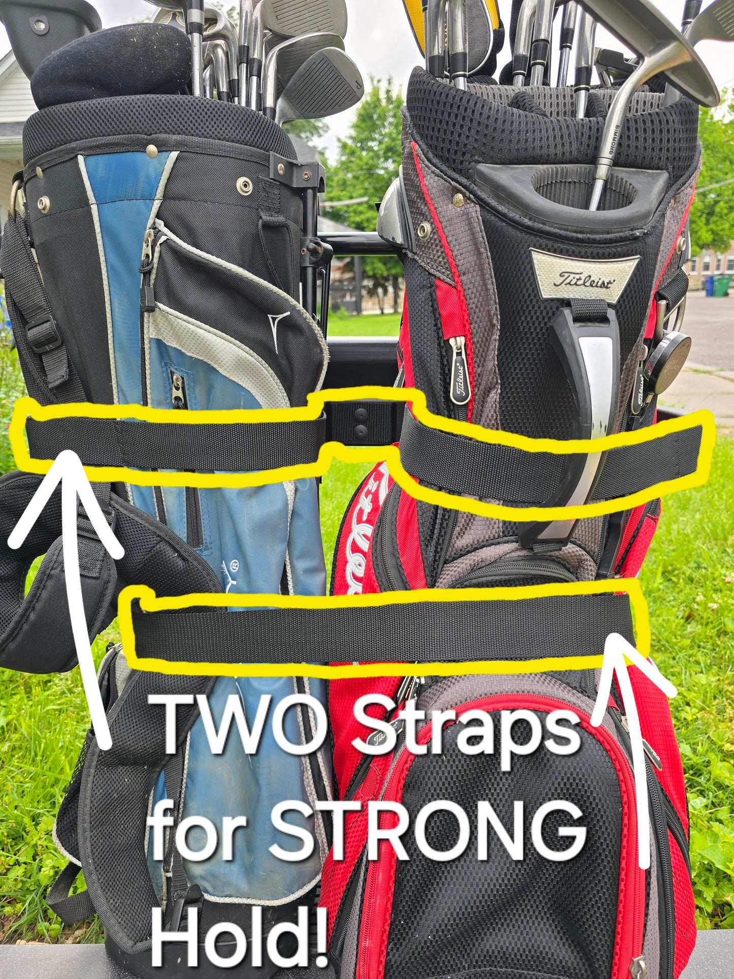 Evolution Golf Cart Golf Bag Holder, Easily Removable, No Drilling Required, fits Evolution Forester 4 6 Classic 4 6 Plus