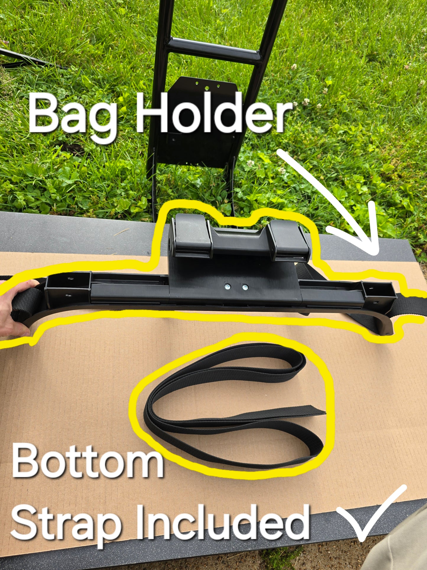 Evolution Golf Cart Golf Bag Holder, Easily Removable, No Drilling Required, fits Evolution Forester 4 6 Classic 4 6 Plus