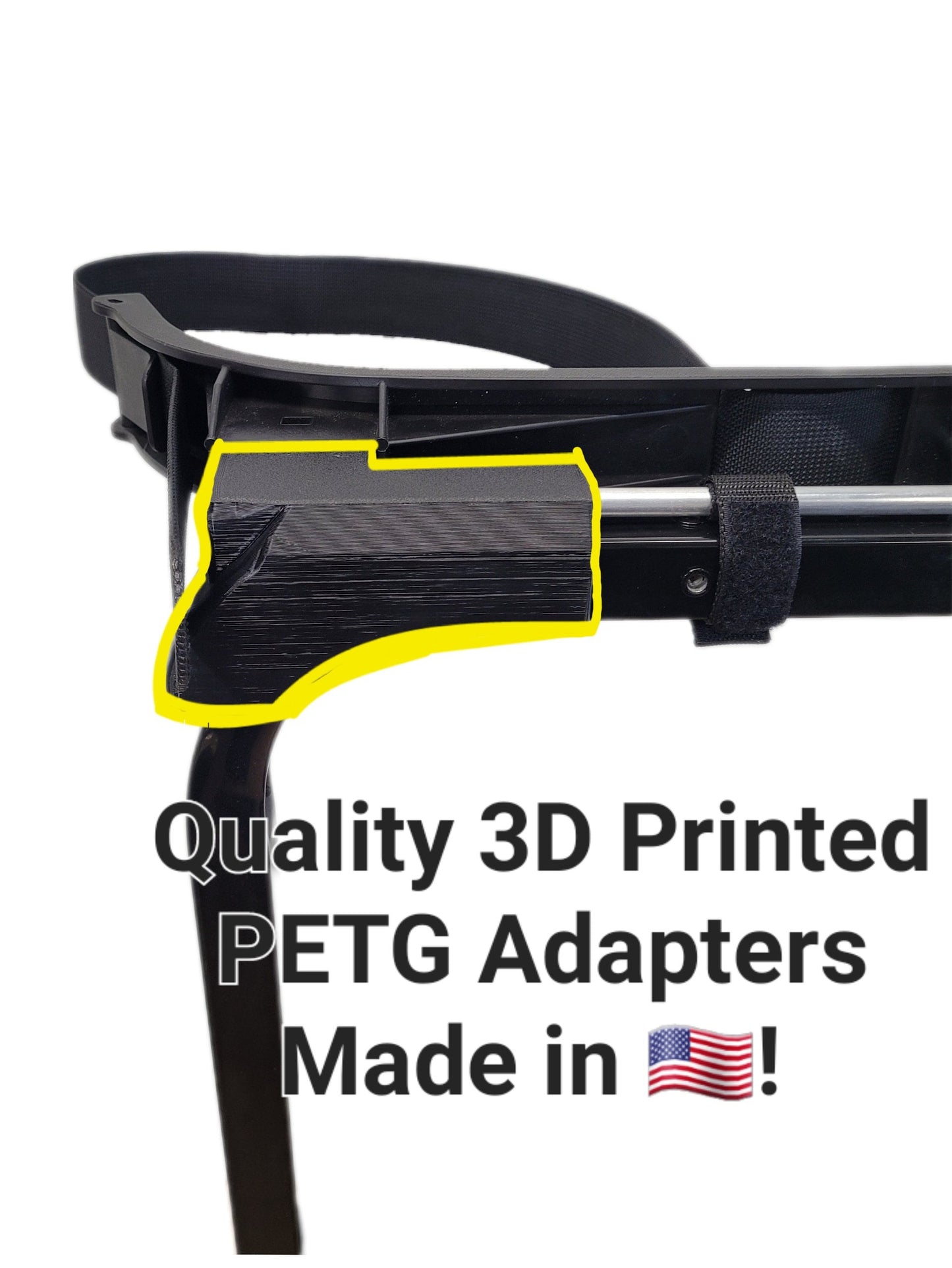 EZGO Golf Cart Golf Bag Holder Attachment, Easily Removable, No Drilling Required, fits S4, VALOR, RXV w/ 15" Rear Flip Seat Square Grab Bar