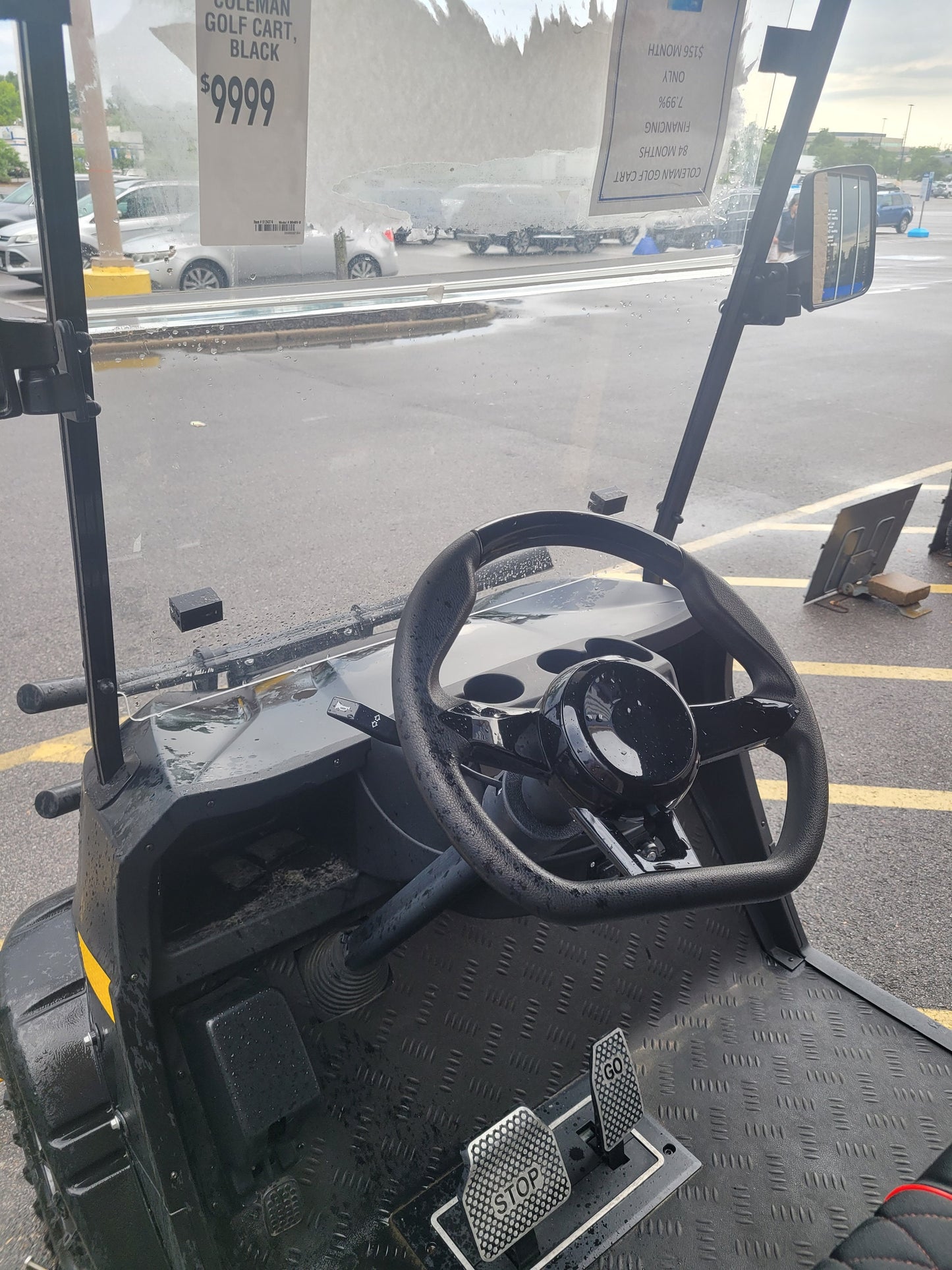 Coleman Kandi Golf Cart Golf Bag Holder Attachment, Easily Removable, No Drilling Required, fits 1" Wide Square Grab Bar Rear Seat