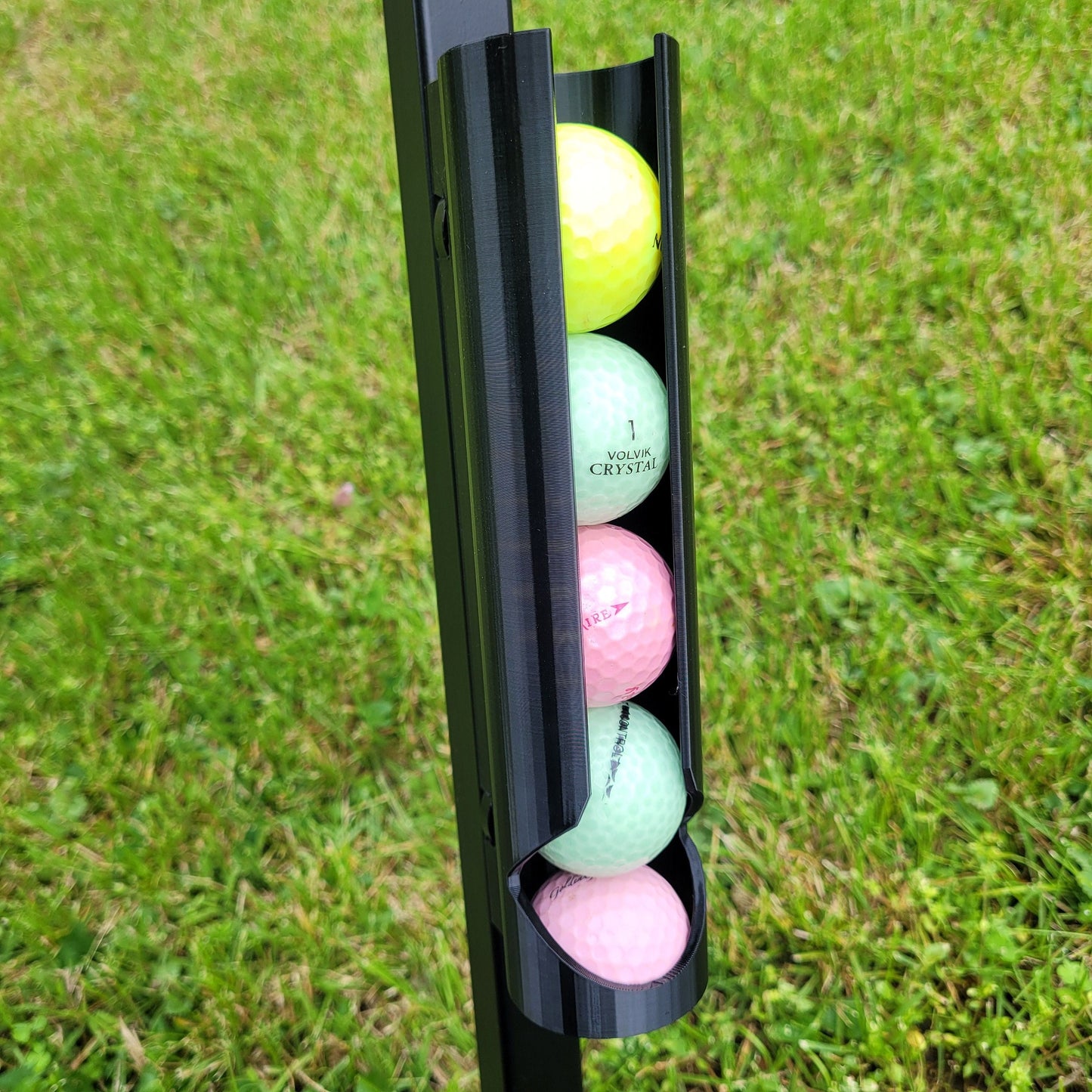 Magnetic Golf Ball Holder & Dispenser for Golf Cart - Neodymium Magnets for STRONG Hold on Your Golf Cart, Easy On and Off!