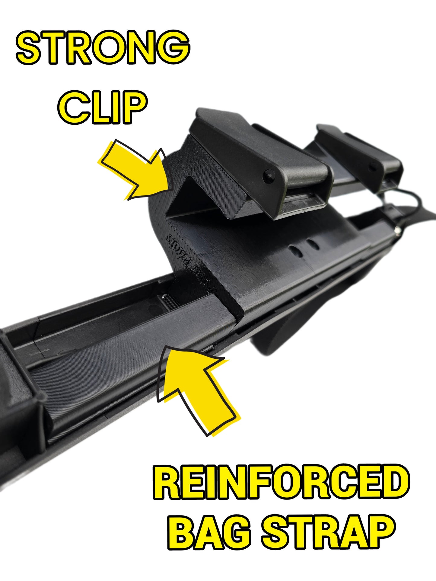 Coleman Kandi Golf Cart Golf Bag Holder Attachment, Easily Removable, No Drilling Required, fits 1" Wide Square Grab Bar Rear Seat