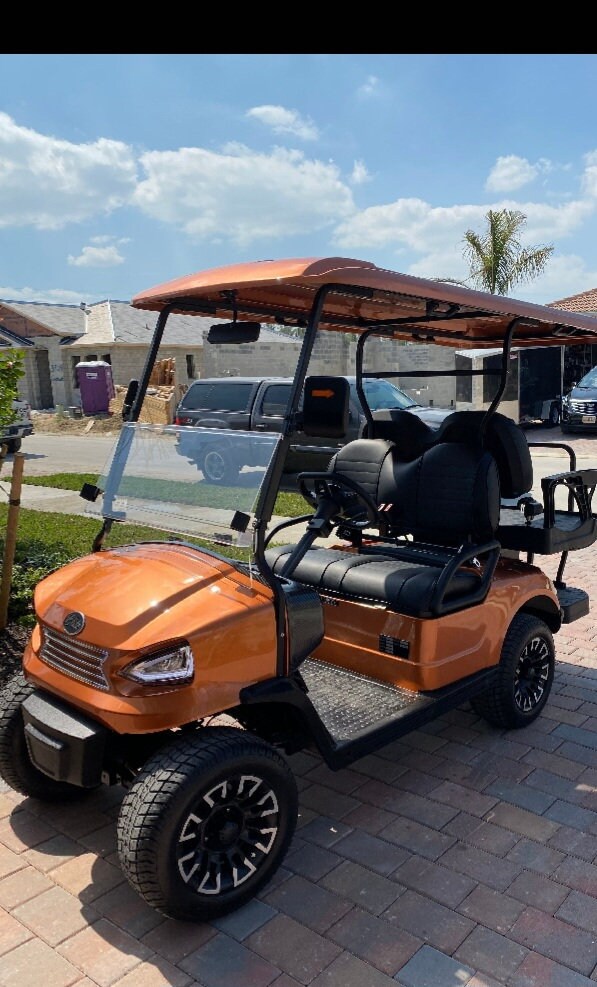 ELITE Golf Cart Golf Bag Holder Attachment, Easily Removable, No Drilling Required, fits 1" Wide Square Grab Bar Rear Seat