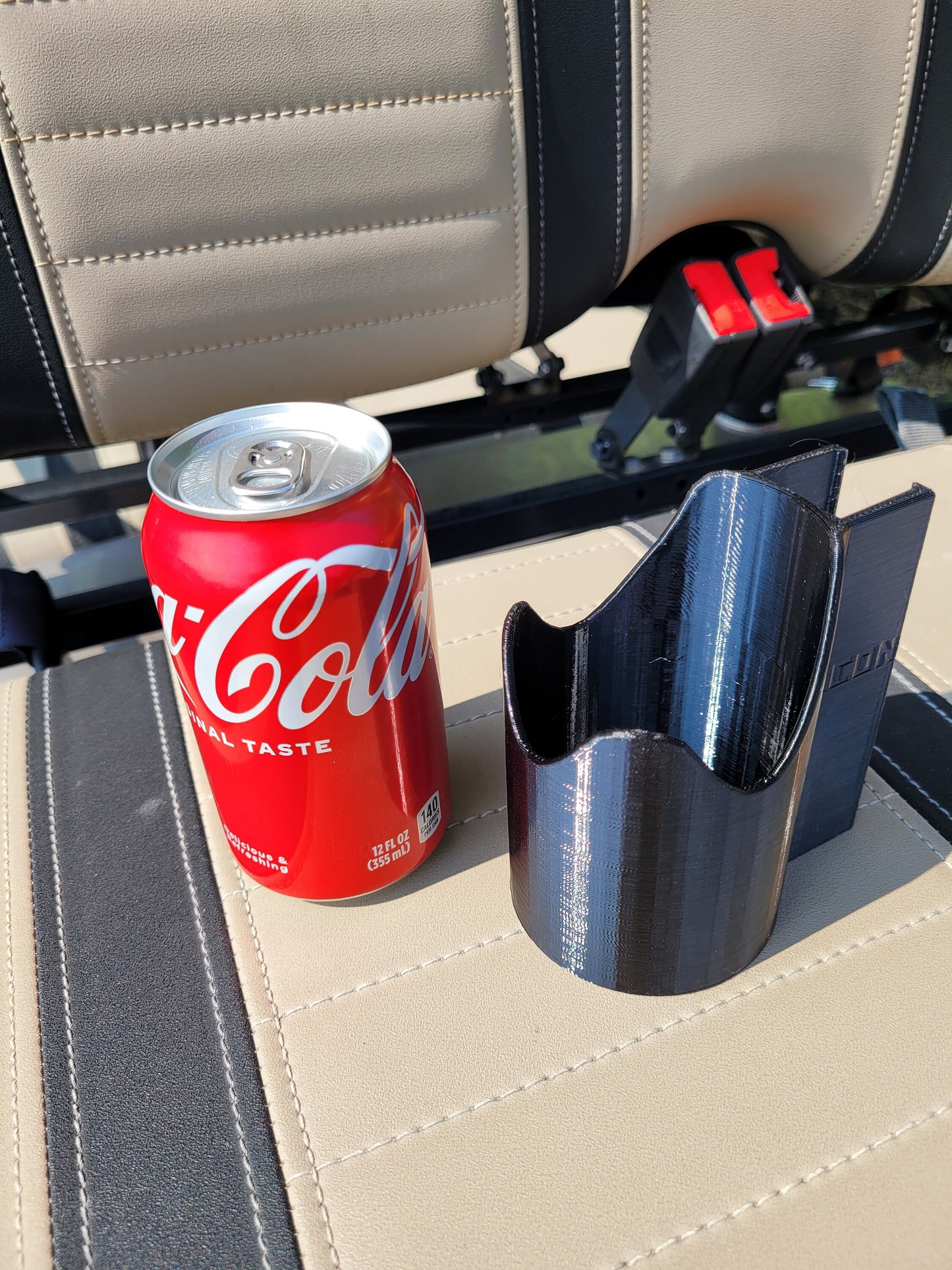 Soda Can Holder for Golf Cart Windshield Bar Clips to Front Strut Multiple Sizes Easy Add Cupholder