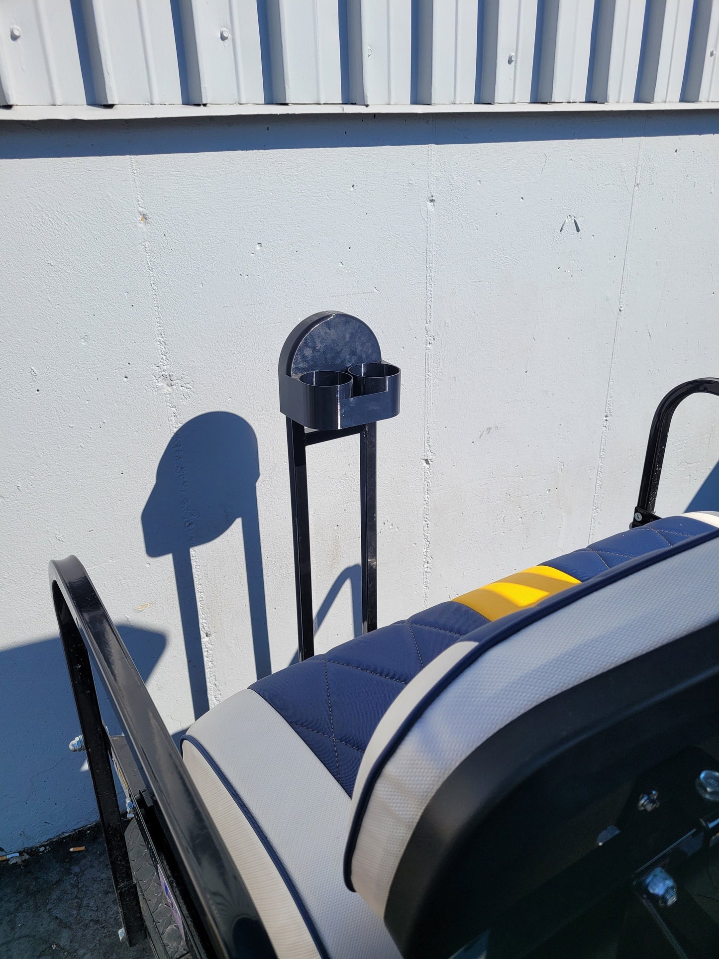 Cup Holders for Golf Cart Rear Seat Grab Bar - No Drilling Slides Directly On To Universal Saftey Grab Bar! Madjax, Genesis 150, Modz, Nivel